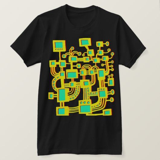 Alien-machine - kleur t-shirt (Design voorkant)