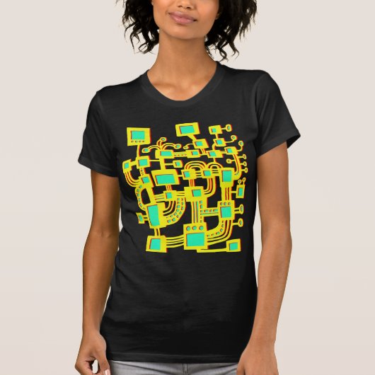 Alien-machine - kleur t-shirt (Voorkant)