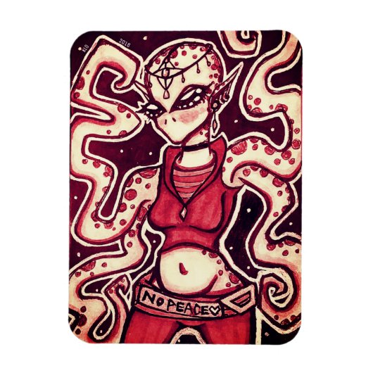 Alien-magneet zonder rood en zwart magneet (Verticaal)