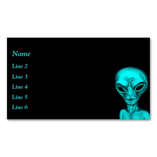 Alien Magnetisch Visitekaartje (Voorkant)