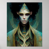Alien Man Sci-Fi Art Poster (Voorkant)