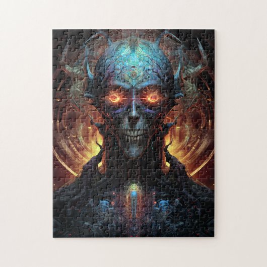Alien Man Sci-Fi-kunst met glans Legpuzzel (Verticaal)