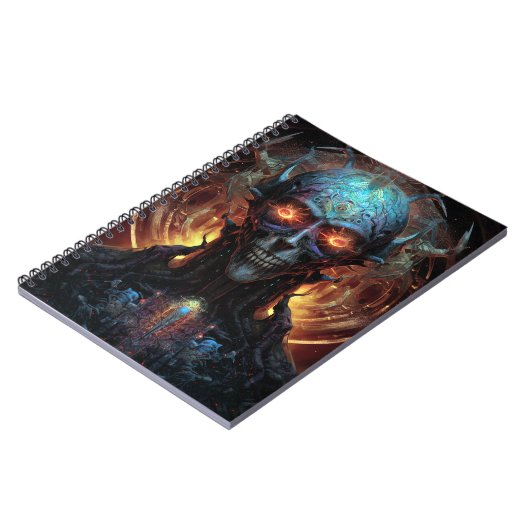 Alien Man Sci-Fi-kunst met glans Notitieboek (Linkerzijde)