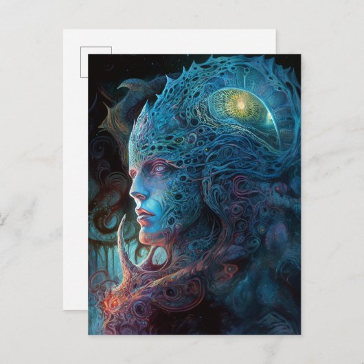 Alien Man Surreal Sci-Fi Art Briefkaart (Voorkant / Achterkant)