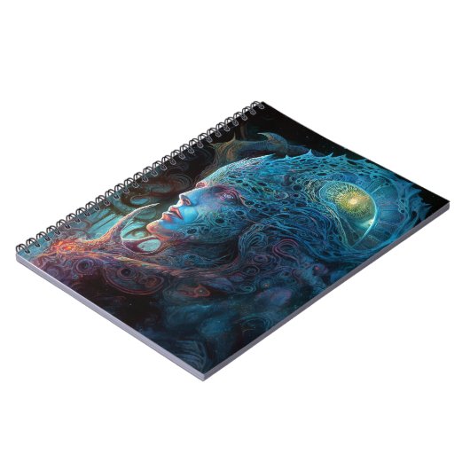 Alien Man Surreal Sci-Fi Art Notitieboek (Linkerzijde)