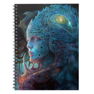 Alien Man Surreal Sci-Fi Art Notitieboek