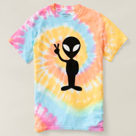 Alien Mannen Spiral Stropdas-Dye T-Shirt