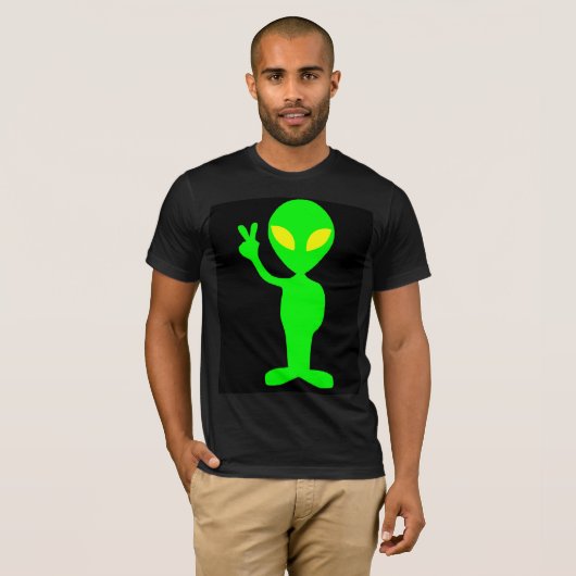 ALIEN MARTIAN GREEN MAN T-SHIRTS T - SHIRTS (Voorkant volledig)
