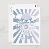 Alien Mascot Briefkaart (Voorkant / Achterkant)