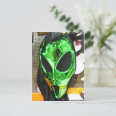 Alien Mask Briefkaart (Staand voorkant)