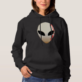 Alien masker met futuristische markeringen hoodie