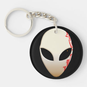 Alien Masker met Futuristische Markeringen Sleutelhanger