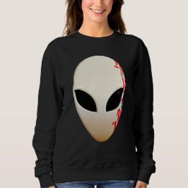 Alien masker met futuristische markeringen trui