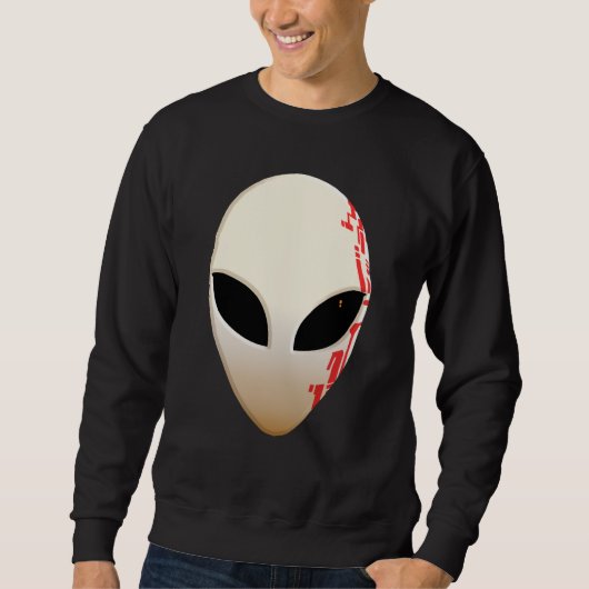 Alien masker met futuristische markeringen trui (Voorkant)