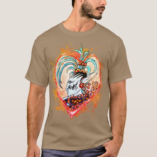 Alien Maya Elf Weird Heart Horror T-shirt (Voorkant)