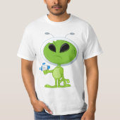 Alien met blaster t-shirt (Voorkant)
