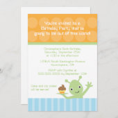 Alien met cupcake boy's verjaardagsfeest uitnodigi kaart (Voorkant / Achterkant)