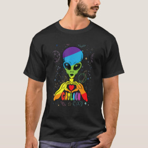 Alien met een homo homo-prijs voor lesbiennes t-shirt