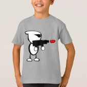 Alien met laserblaster t-shirt (Voorkant)
