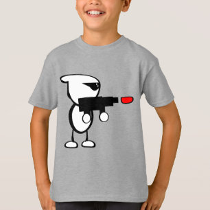Alien met laserblaster t-shirt