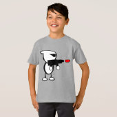 Alien met laserblaster t-shirt (Voorkant volledig)