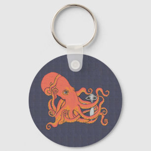 Alien met Octopus Friend Sleutelhanger