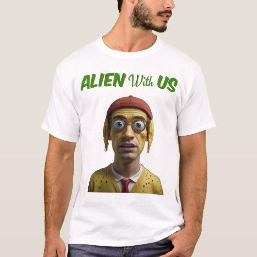 Alien met ons t-shirt (Voorkant)