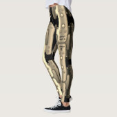 Alien Metallic Android Space Suit Golden Robot Leggings (Links)