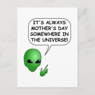 Alien Moederdag Briefkaart