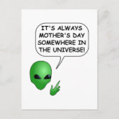 Alien Moederdag Briefkaart (Voorkant)