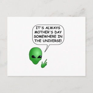 Alien Moederdag Briefkaart