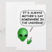 Alien Moederdag Briefpapier (Voorkant / Achterkant)