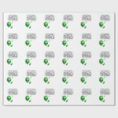 Alien Moederdag Cadeaupapier (Vlak)