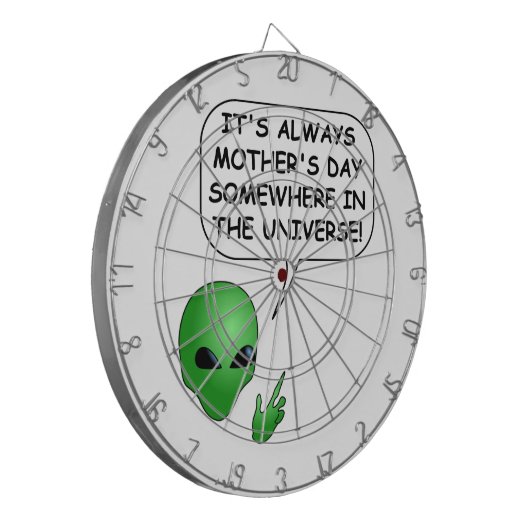 Alien Moederdag Dartbord (Voorkant Links)