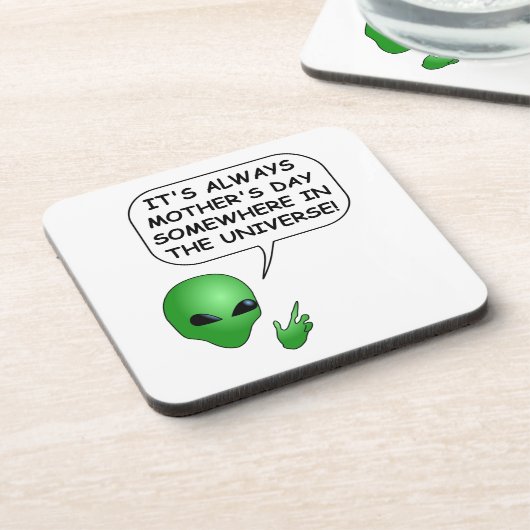 Alien Moederdag Drankjes Onderzetter (Linkerzijde)