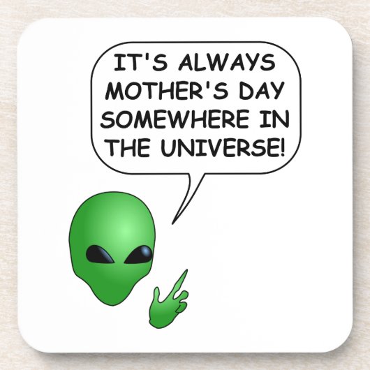 Alien Moederdag Drankjes Onderzetter (Voorkant)
