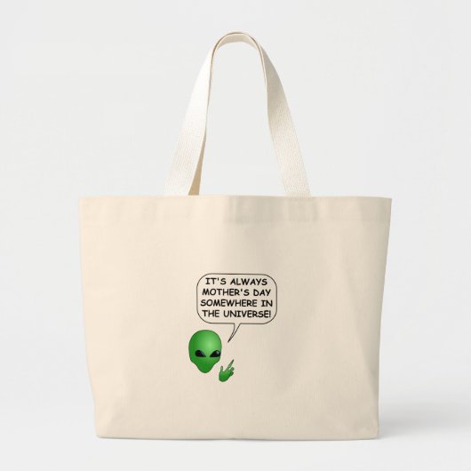 Alien Moederdag Grote Tote Bag (Voorkant)