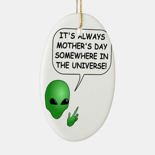 Alien Moederdag Keramisch Ornament (Rechts)