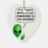 Alien Moederdag Keramisch Ornament (Rechts)