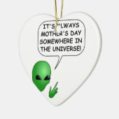 Alien Moederdag Keramisch Ornament (Links)