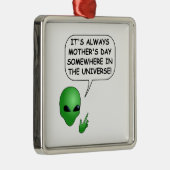 Alien Moederdag Metalen Ornament (Rechts)