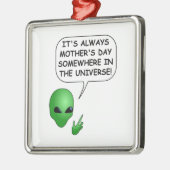 Alien Moederdag Metalen Ornament (Links)
