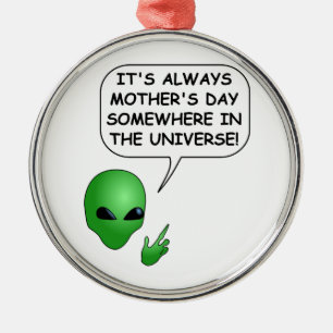 Alien Moederdag Metalen Ornament