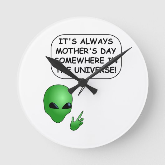 Alien Moederdag Ronde Klok (Voorkant)