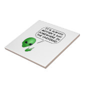 Alien Moederdag Square Tegeltje (Zijkant)