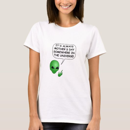 Alien Moederdag T-shirt (Voorkant)