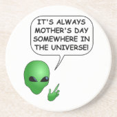 Alien Moederdag Zandsteen Onderzetter (Voorkant)