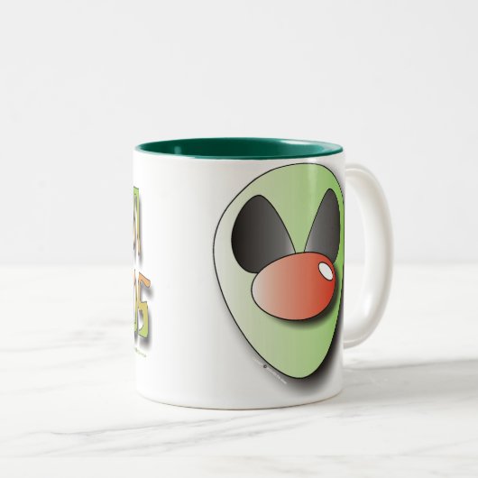 Alien-MOK Tweekleurige Koffiemok (Voorkant rechts)