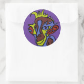 Alien Monkey Ronde Sticker (Tas)