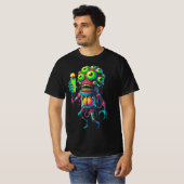 Alien Monster Creatie met Elektrisch Testbuis T-shirt (Voorkant volledig)